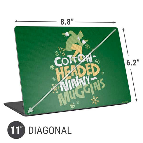 Elf Cotton Headed Ninny Muggins Universal Laptop 11in (8.8 x 6.2in) Skin